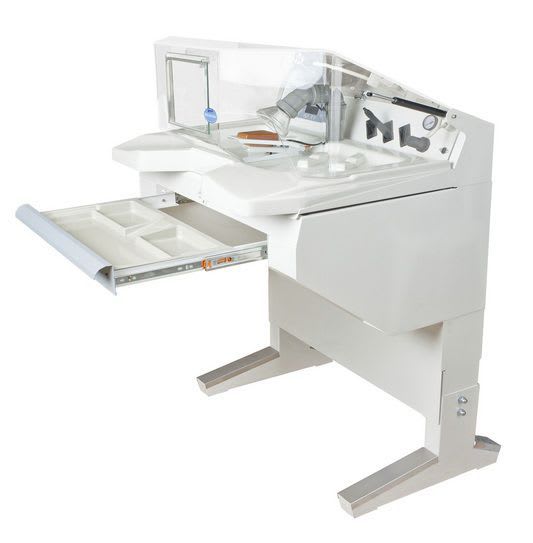 Dental laboratory workstation / with hood / 1-station Kousha Fan Pars Co. (KFP-Dental Co.)