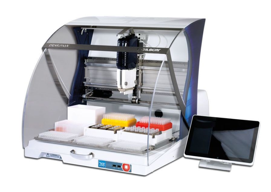 Laboratory liquid handling robotic workstation PIPETMAX® Gilson