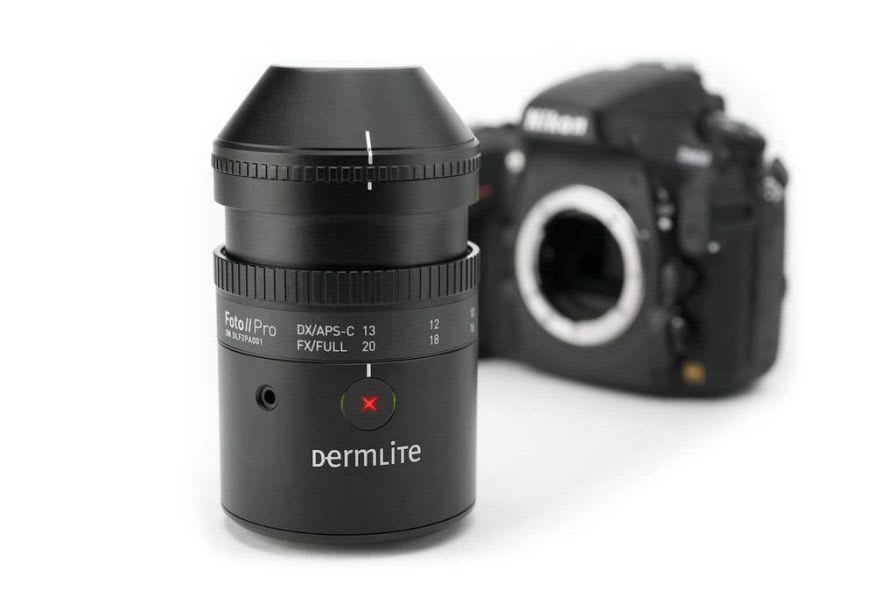 Video dermatoscope with camera adapter DermLite Foto II Pro Dermlite
