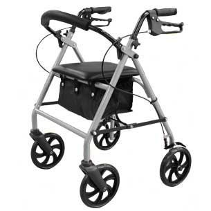 4-caster rollator / with seat / height-adjustable max. 127 kg | 2470 Roma Medical Aids