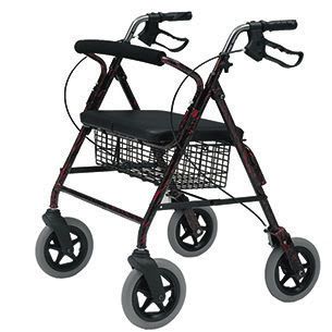 4-caster rollator / folding / with seat / bariatric max. 182 kg | 2467 Roma Medical Aids