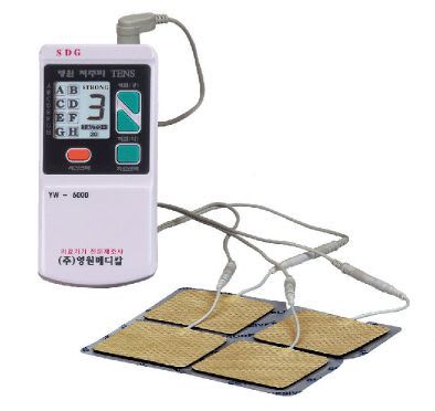 Electro-stimulator (physiotherapy) / hand-held / EMS / 1-channel YW-6000 4PAD Young Won Medical
