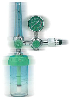 Oxygen flowmeter / variable-area / with pressure regulator / with humidifier MB-15F Young Won Medical