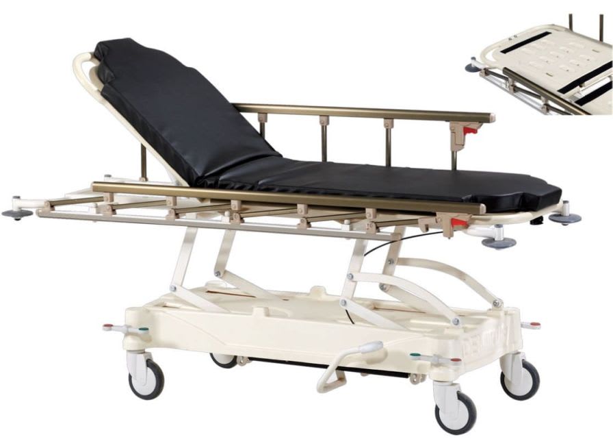 Transport stretcher trolley / height-adjustable / hydraulic / 2-section DT-1356 Demirtas Medikal