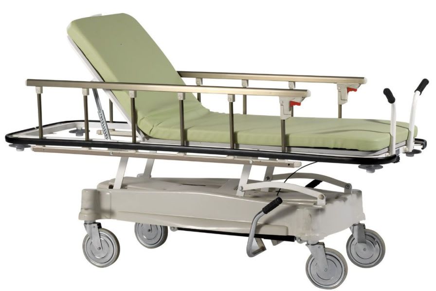 Transport stretcher trolley / height-adjustable / hydraulic / 2-section DT-1355 Demirtas Medikal