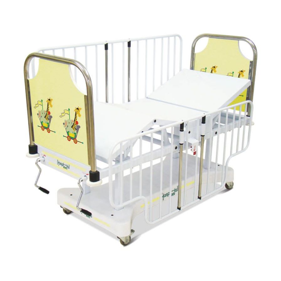 Mechanical bed / 4 sections / pediatric HM 2001 M Hospimetal Ind. Met. de Equip. Hospitalares