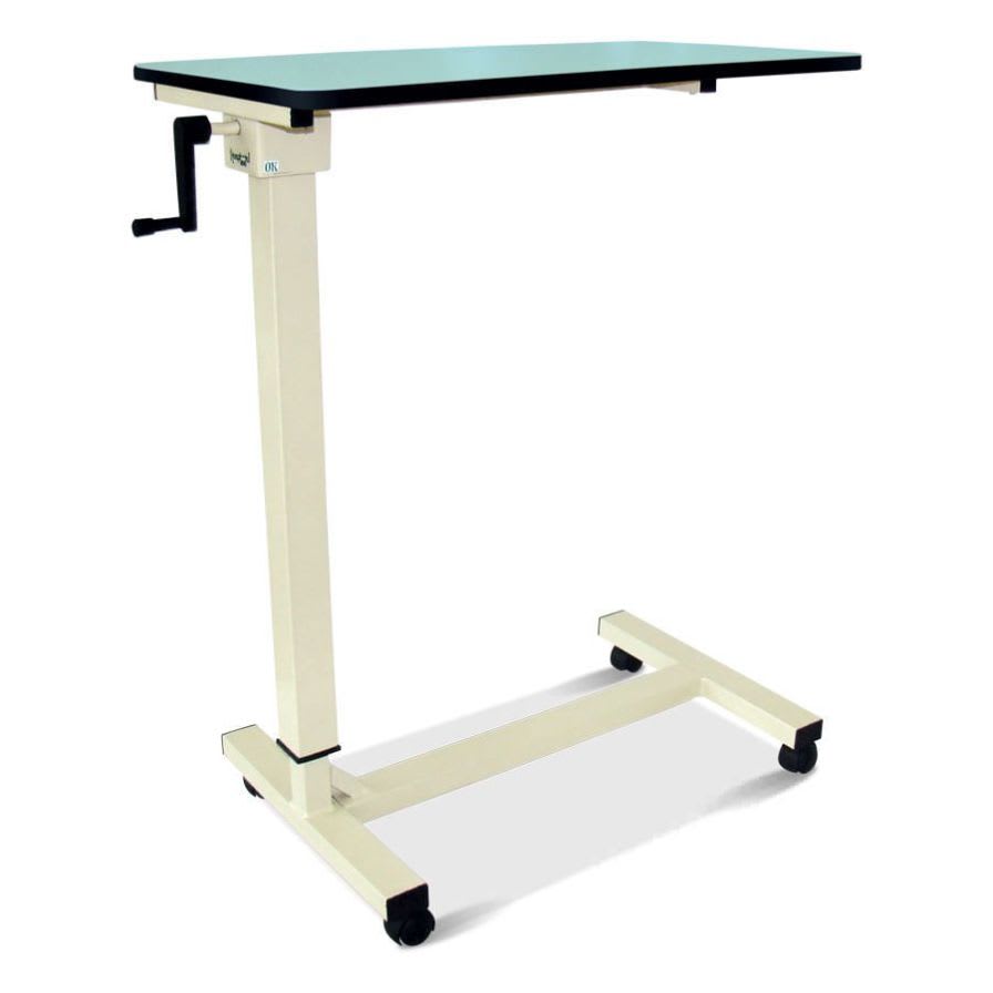 Height-adjustable overbed table / on casters HM 2027 Hospimetal Ind. Met. de Equip. Hospitalares