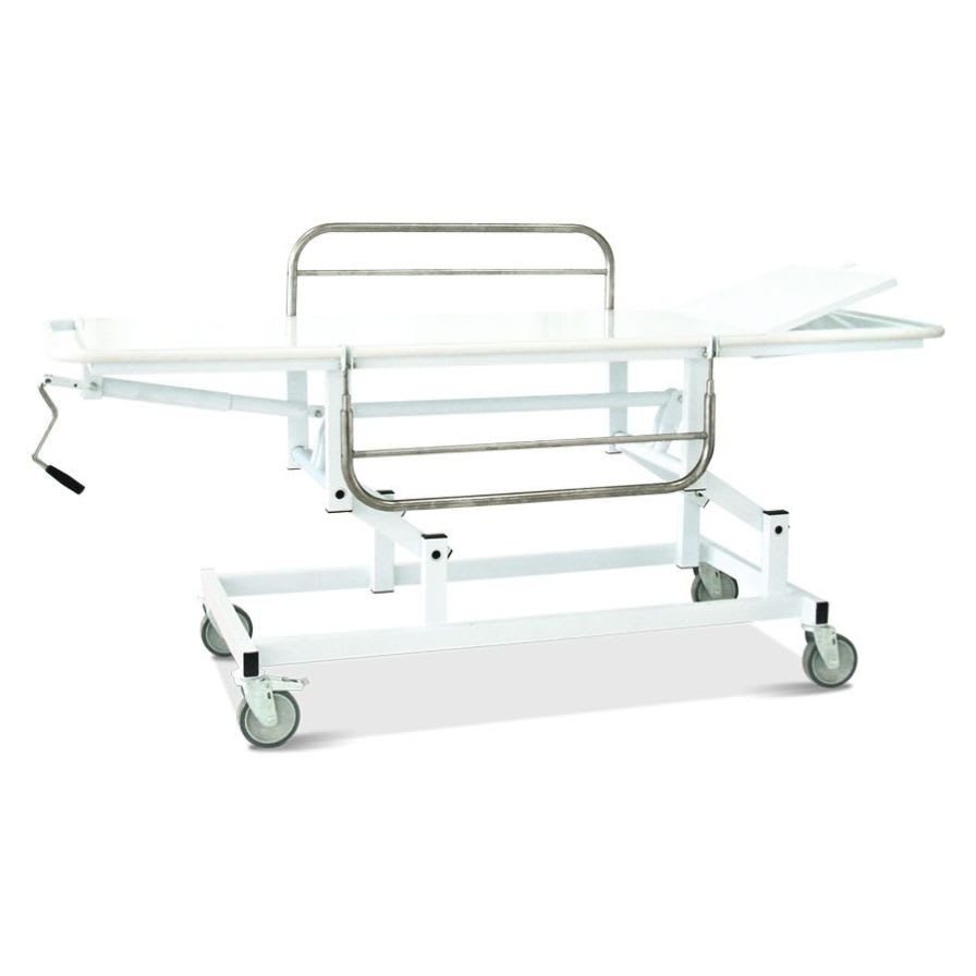 Transport stretcher trolley / height-adjustable / mechanical / 4-section HM 2019 i Hospimetal Ind. Met. de Equip. Hospitalares