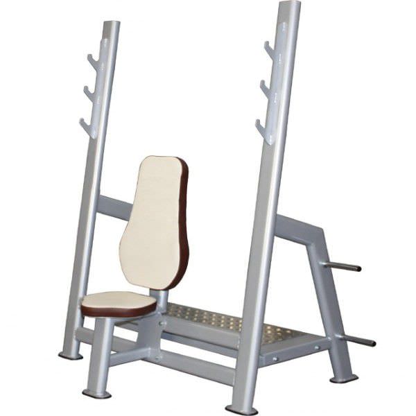 Weight training bench (weight training) / traditional / military / with barbell rack BC34 Multiform?