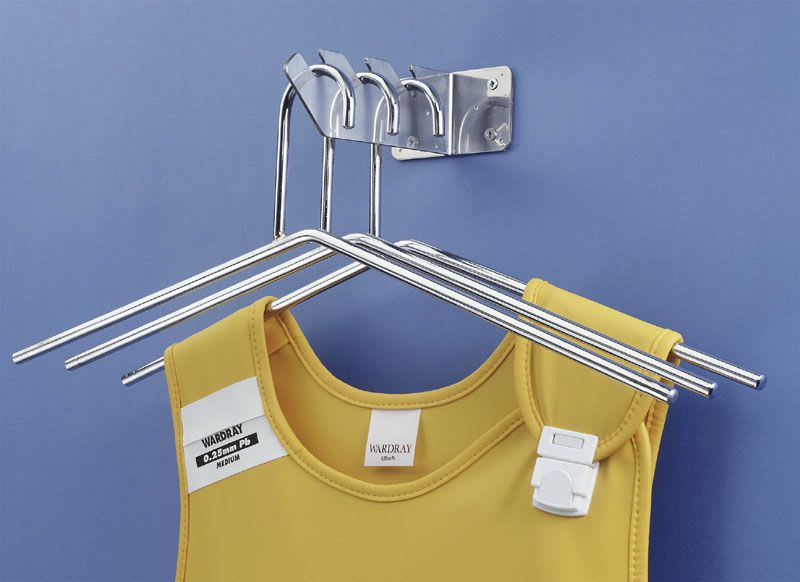 Wall-mounted X-ray apron rack ASR5 Wardray Premise