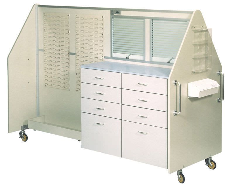 X-ray radiation protective screen / mobile / with window / with shelves Wardray Premise
