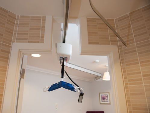 Ceiling-mounted patient lift / manual / electrical Glide 200 Gainsborough Baths