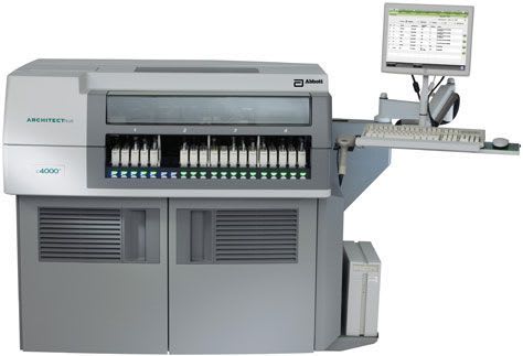 Automatic biochemistry and immunoassay analyzer / integrated system ARCHITECT c4000 Abbott Diagnostics