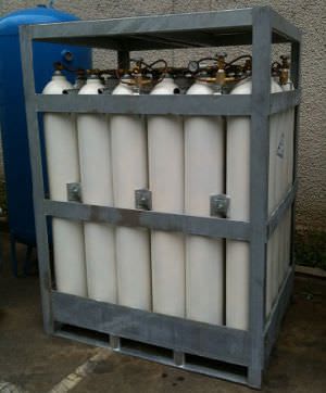 Stainless steel rack / oxygen cylinder NOVAIR Novair Oxyplus Technologies