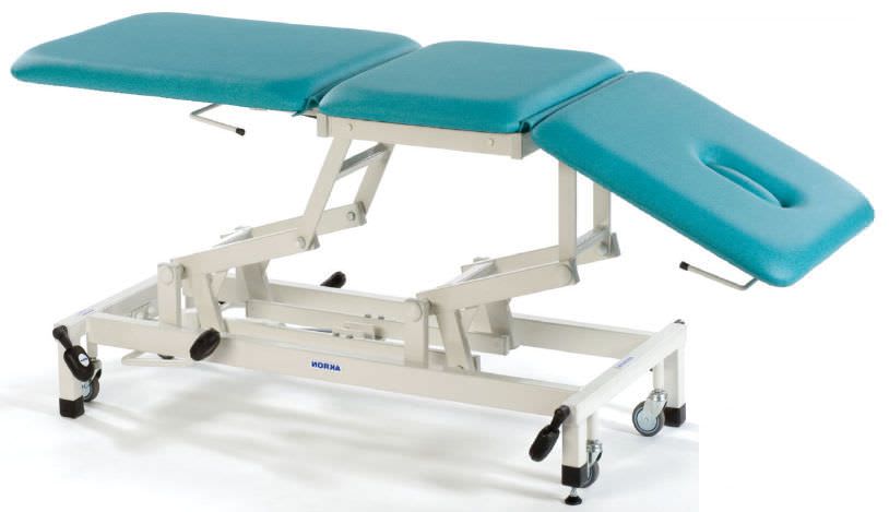 Hydraulic massage table / height-adjustable / on casters / 3 sections STREAMLINE™ Continental Akron