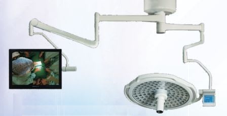 LED surgical light / with video camera / with control panel / ceiling-mounted MagnaLED Sphere Magnatek Enterprises