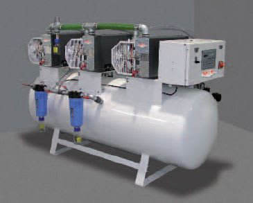 Medical vacuum system / rotary vane / lubricated HOSPIVAC® 3 MIL'S