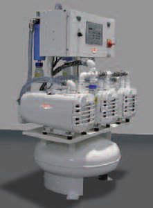 Medical vacuum system / rotary vane / oil-free MINIVAC MIL'S