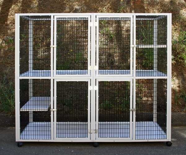 4-unit veterinary cage / 2-shelf S551 CD&E Enterprises