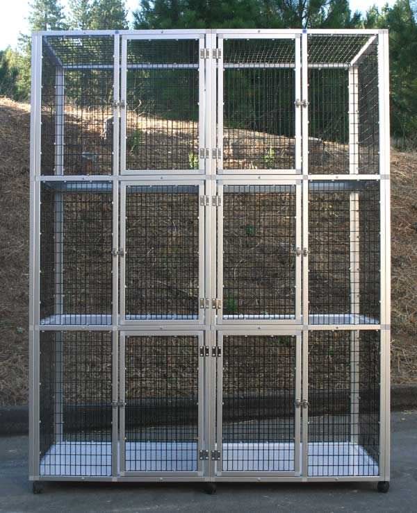 6-unit veterinary cage / 3-shelf S555-7.5 CD&E Enterprises