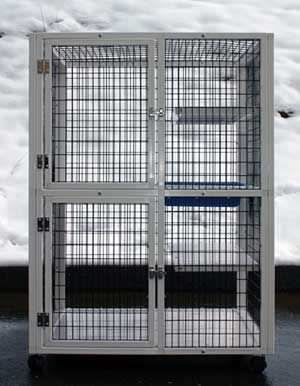2-unit veterinary cage / 2-shelf S505 CD&E Enterprises