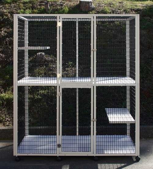 2-unit veterinary cage / 2-shelf S540F CD&E Enterprises
