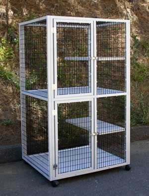 2-unit veterinary cage / 2-shelf S510 CD&E Enterprises