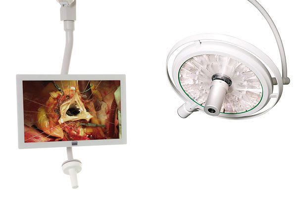 LED surgical light / with video monitor / ceiling-mounted / 1-arm 140 000 - 160 000 lux | VIDA V SERIES ConVida Healthcare & Systems