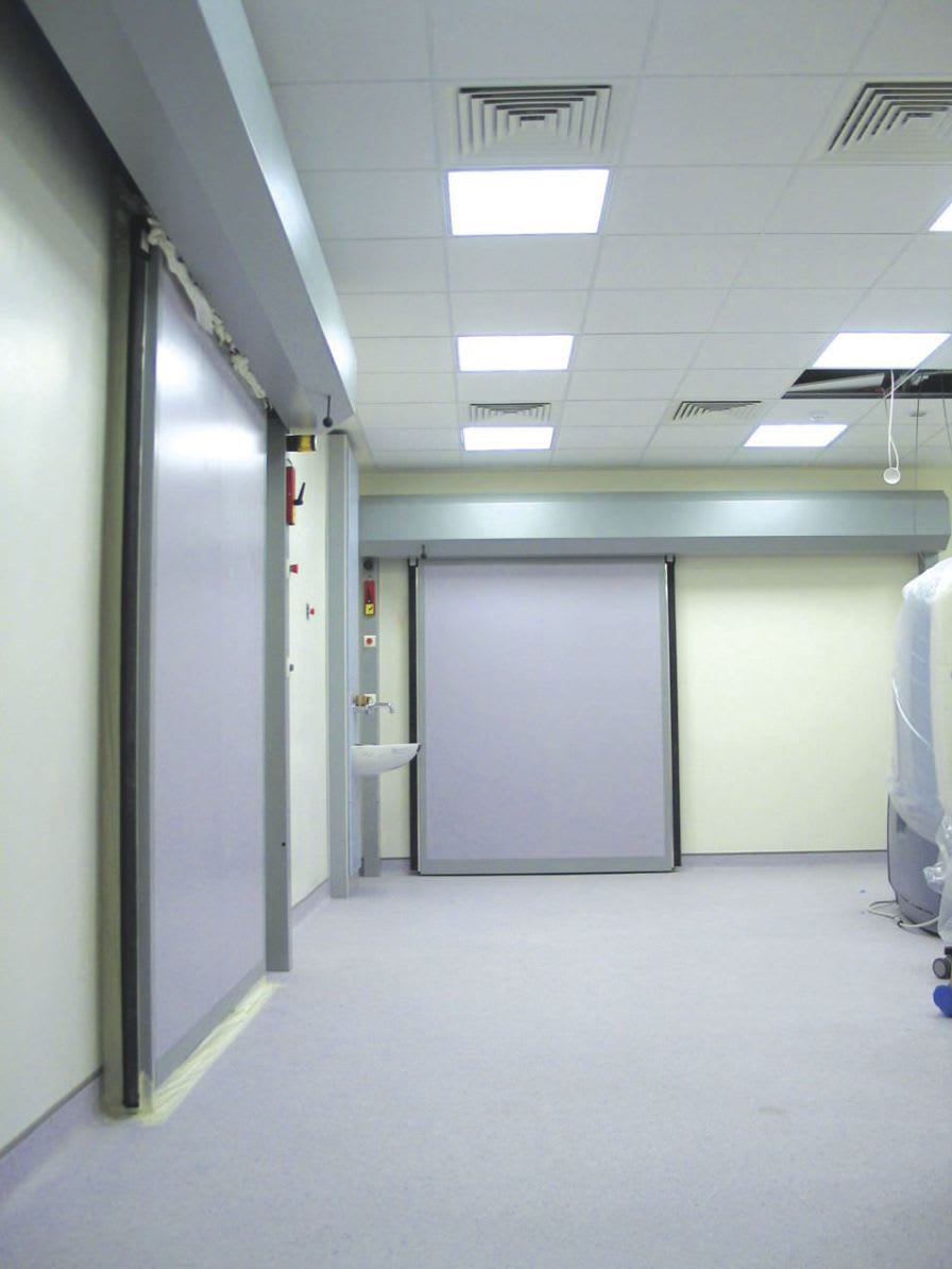 Hospital door / laboratory / sliding / radiation shielding AMRAY Medical
