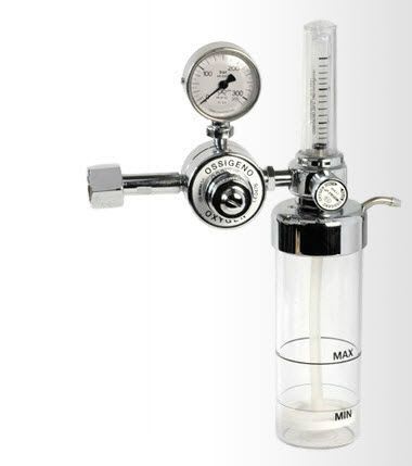 Oxygen flowmeter / variable-area / with pressure regulator / with humidifier DZ Medicale