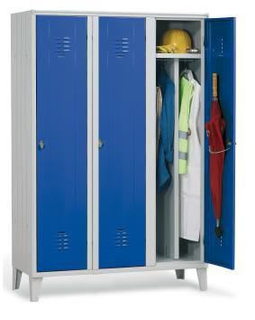 Locker room cabinet / for healthcare facilities / with hinged door / 3-door Doimo Mis srl