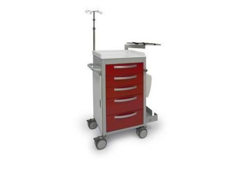 Multi-function trolley / emergency / with shelf unit / with IV pole Doimo Mis srl