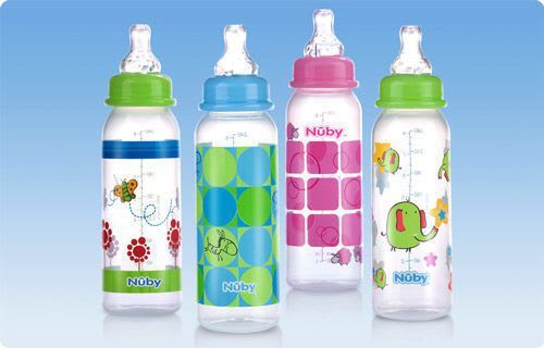 Baby bottle without bisphenol A / polypropylene Decorated Non-Drip™ Nuby