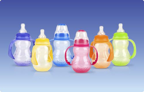 Baby bottle without bisphenol A / polypropylene Non-Drip™ Nuby