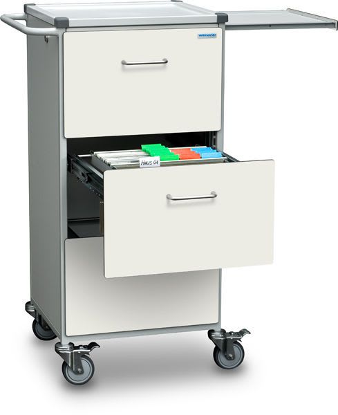 Medical record trolley / with drawer / vertical-access / horizontal-access B10.025 Wiegand