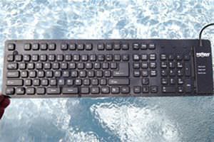 Flexible medical keyboard / USB / washable KBWKFC109PS2-BK WETKEYS