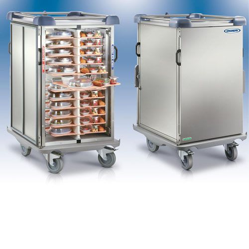 Distribution trolley / meal / with hinged door / closed-structure ERGOSERV Socamel Technologies