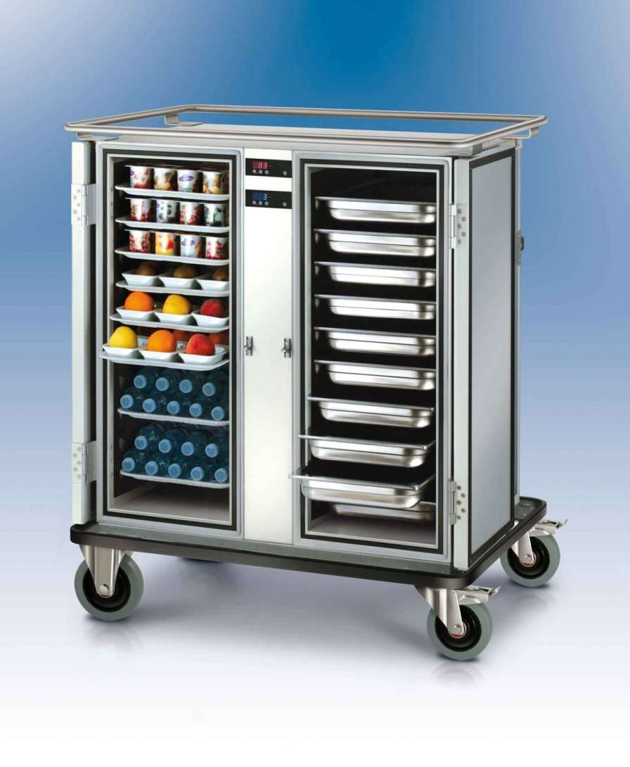 Distribution trolley / meal / with hinged door / closed-structure SERVITHERM Socamel Technologies
