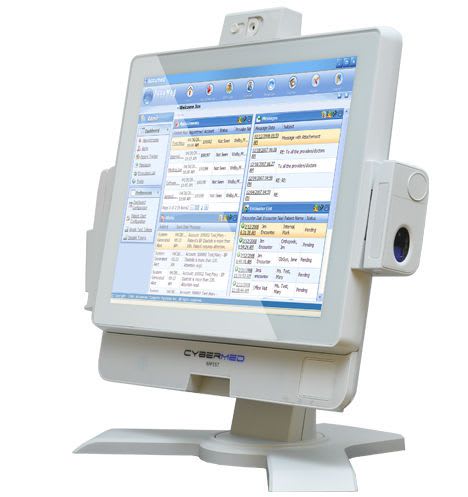 Waterproof medical panel PC / with touchscreen / antibacterial CyberMed MP15T Cybernet