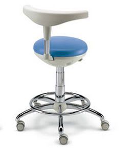 Dental stool / on casters / height-adjustable / with backrest AG70031 PROMED S.R.L.