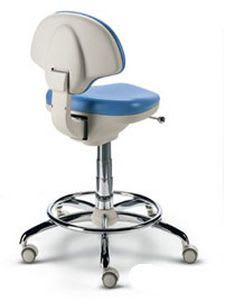Dental stool / height-adjustable / on casters / with backrest AG70011 PROMED S.R.L.
