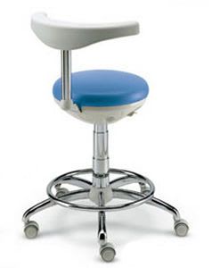 Dental stool / height-adjustable / on casters / with backrest AG70041 PROMED S.R.L.