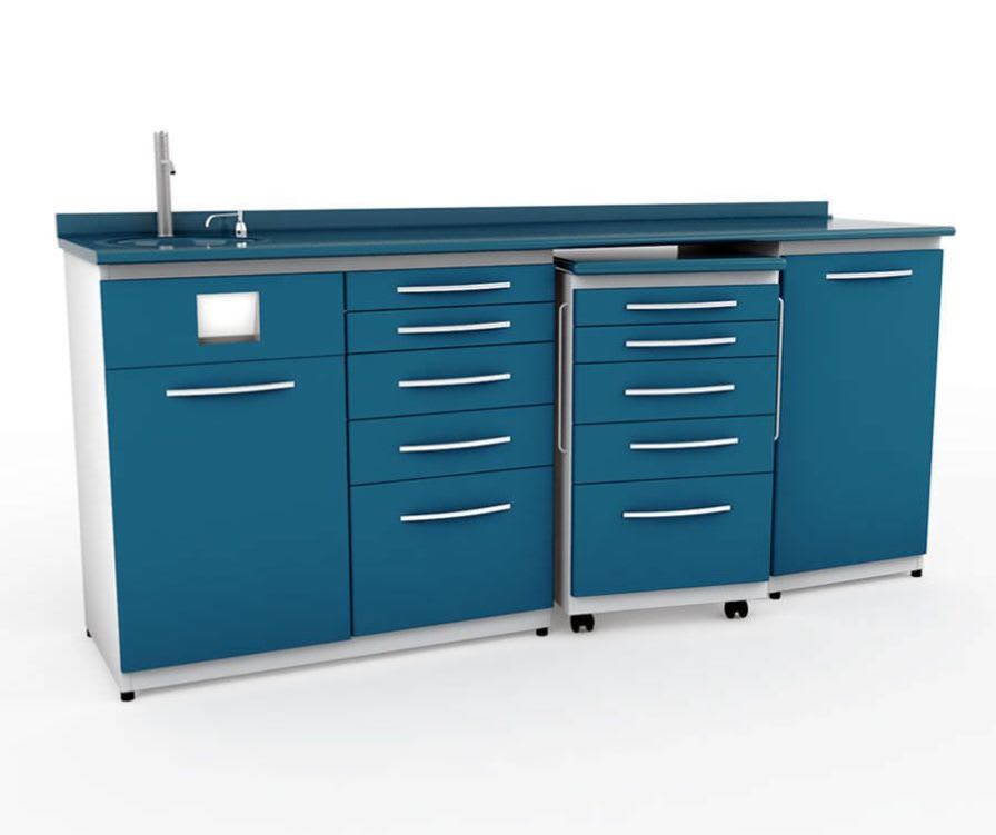 Storing cabinet / dentist office / with sink / with drawer CS1 VeraDenta