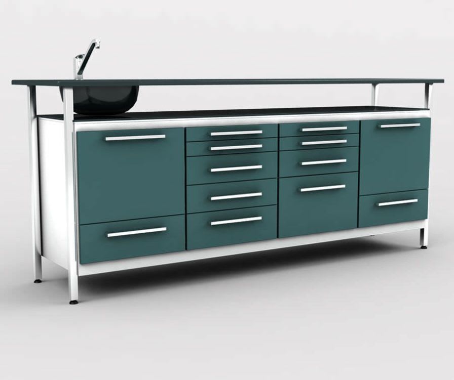 Storing cabinet / dentist office / with drawer / with sink SP3 VeraDenta