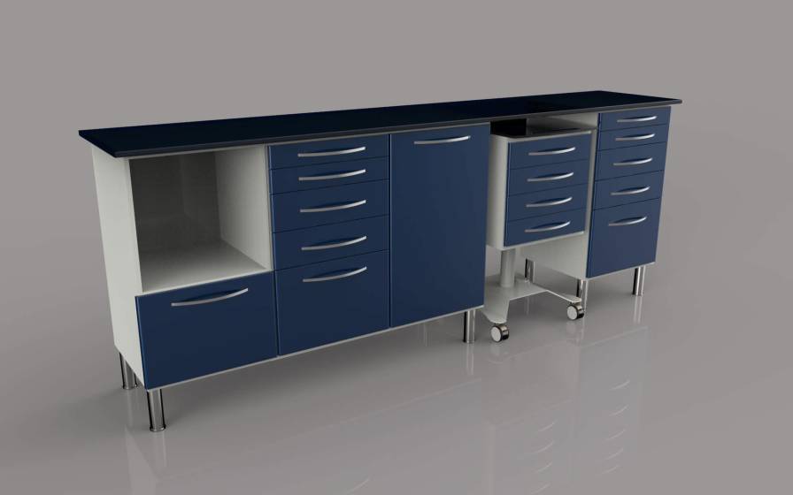 Storing cabinet / dentist office / with sink CD01/03 VeraDenta