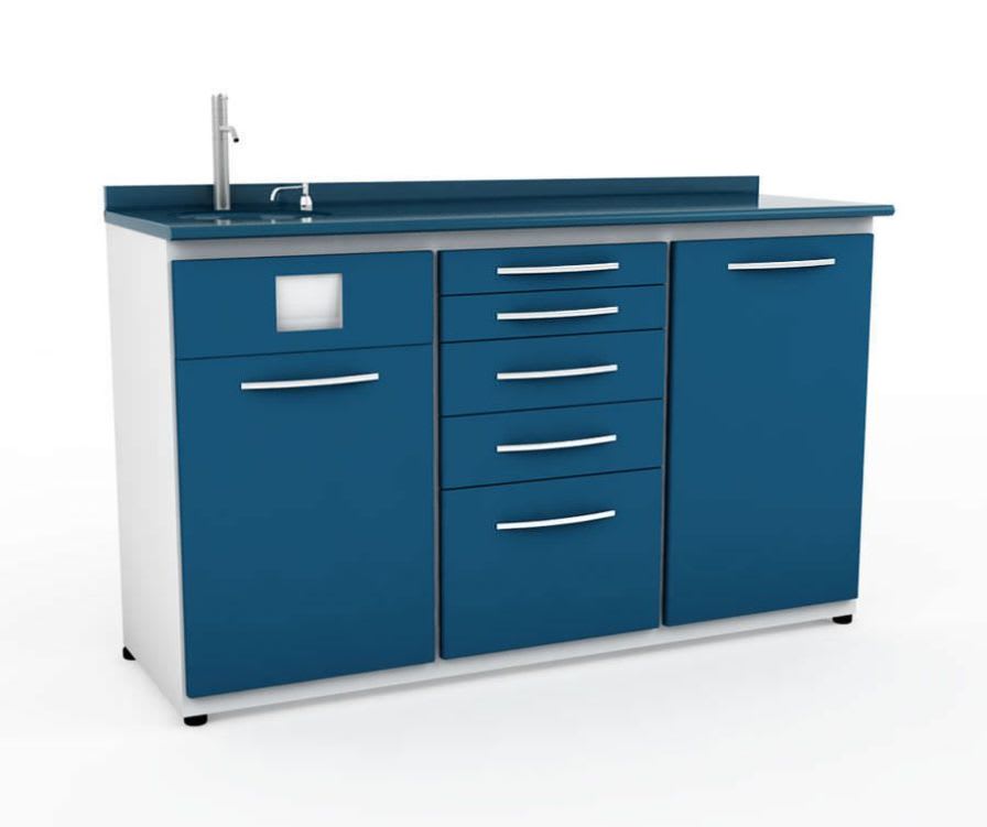Storing cabinet / dentist office / with sink / with drawer CS3 VeraDenta