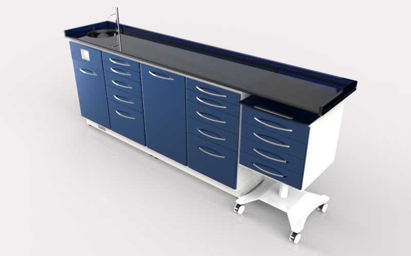 Storing cabinet / dentist office / with sink CD01 VeraDenta