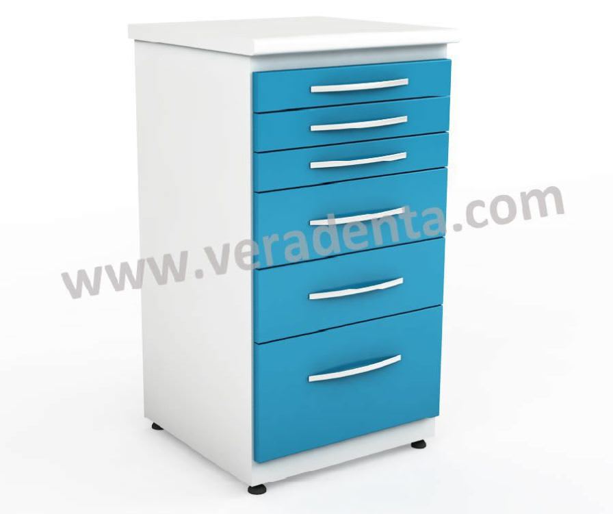 Storing cabinet / dentist office / modular / 6-drawer AT3 VeraDenta