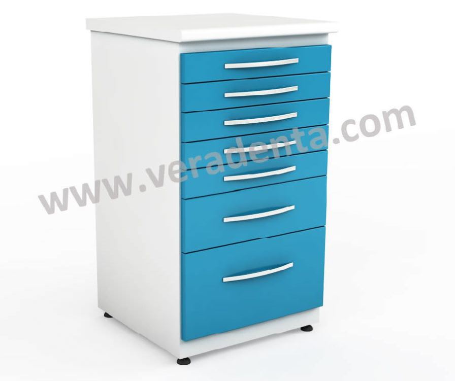Storing cabinet / dentist office / modular / 7-drawer AT4 VeraDenta
