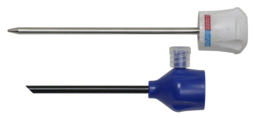 Laparoscopic trocar / with obturator / with insufflation tap / bladeless 5 mm x 100 mm | EC3SSB(GT) LaproSurge